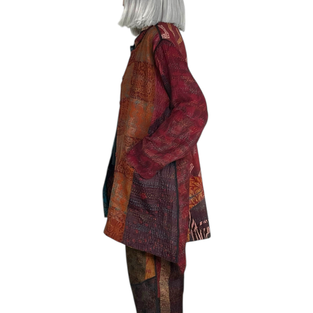 SILK JACQUARD KAFTAN JACKET MEDIUM