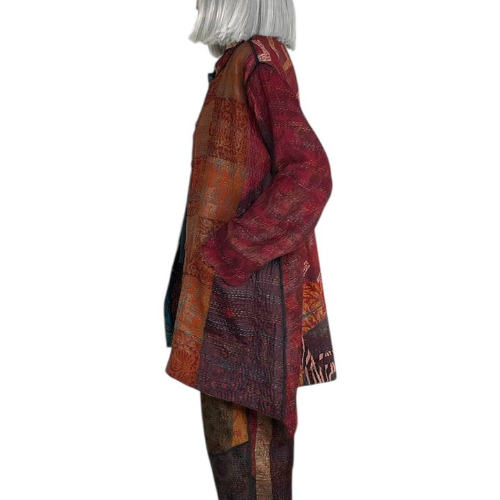 SILK JACQUARD KAFTAN JACKET MEDIUM