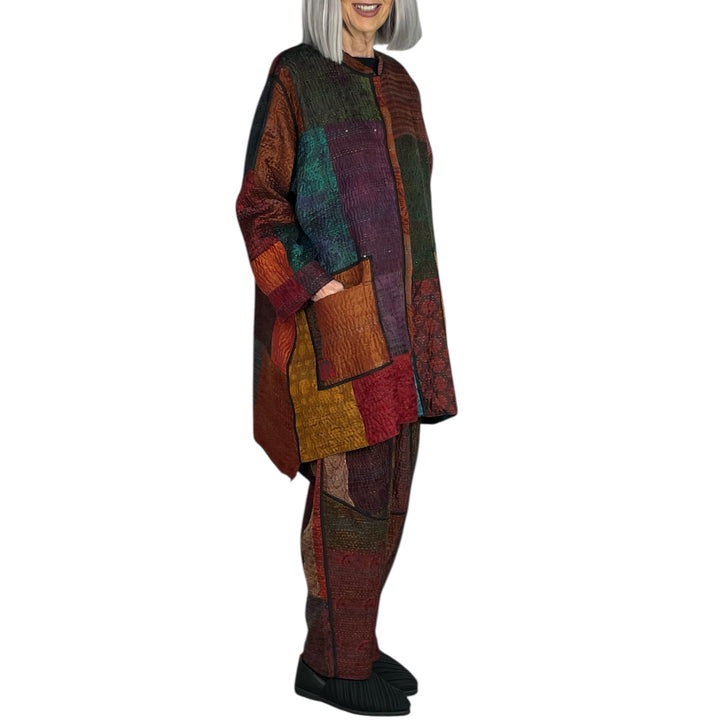 SILK JACQUARD KAFTAN JACKET MEDIUM