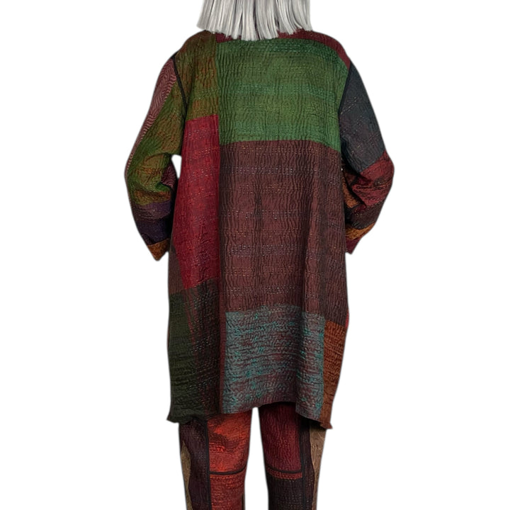SILK JACQUARD KAFTAN JACKET MEDIUM