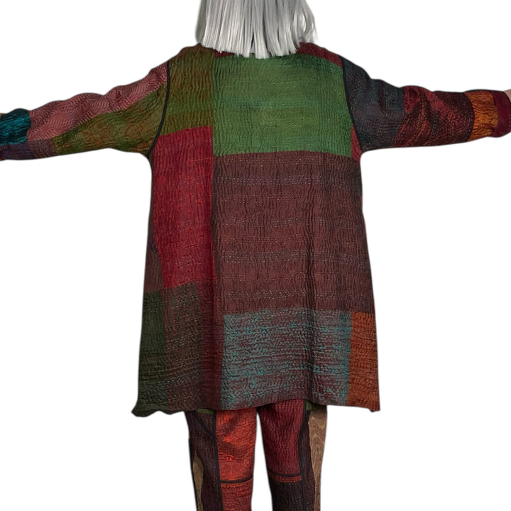 SILK JACQUARD KAFTAN JACKET MEDIUM