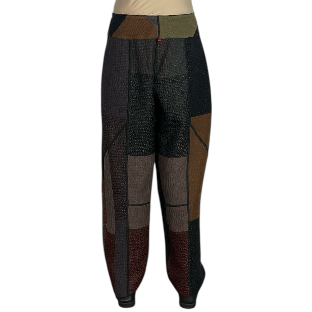 DENIM SUN-DYE PANELED LANTERN PANTS