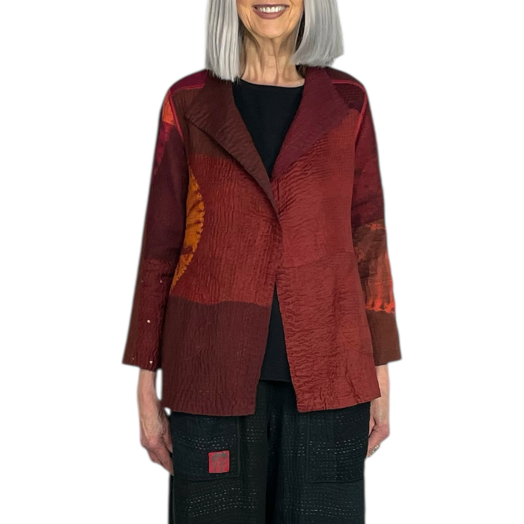 CIRCLE SHIBORI TIE DYE SHORT JACKET