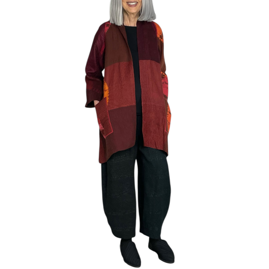 CIRCLE SHIBORI TIE DYE A-LINE JACKET