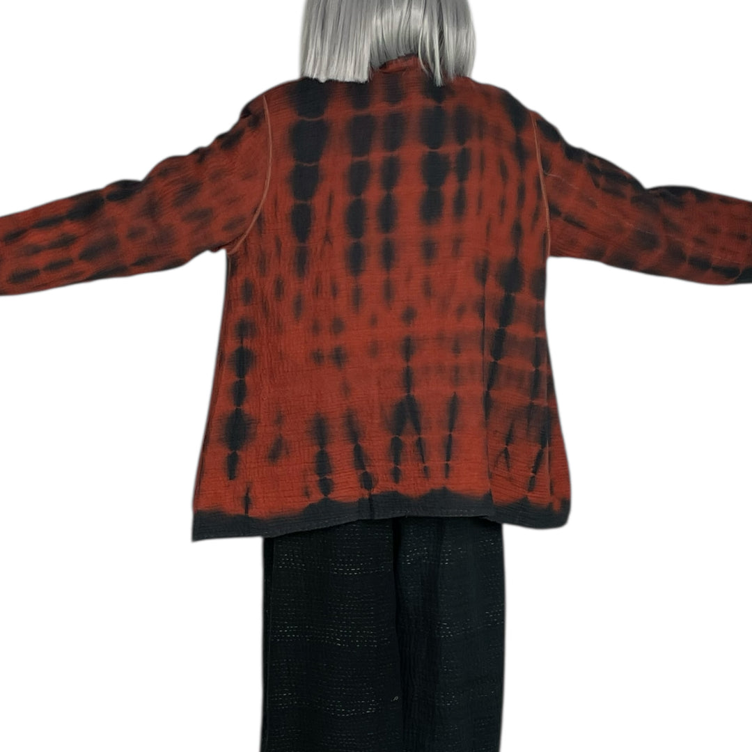 SHIBORI TIE-DYE KAFTAN SHORT JACKET
