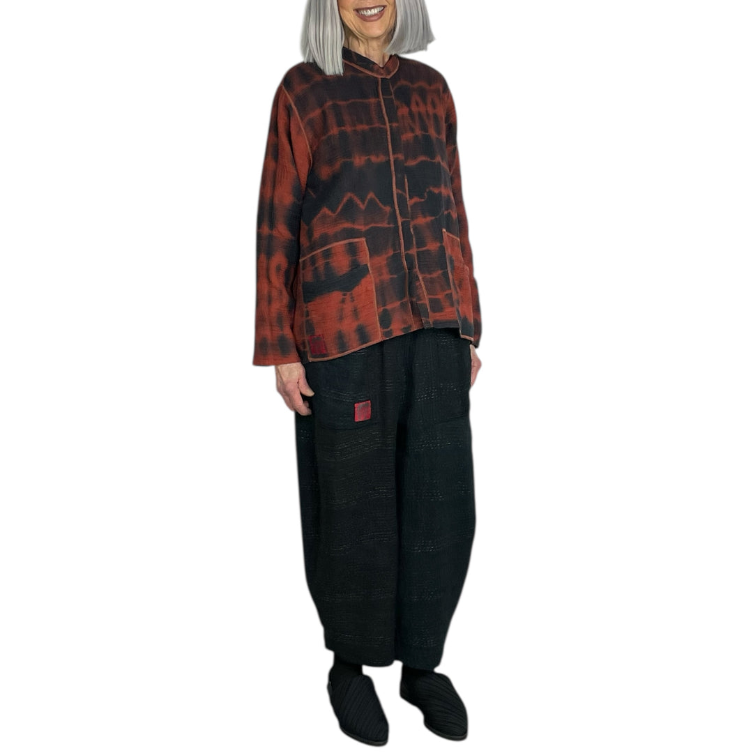 SHIBORI TIE-DYE KAFTAN SHORT JACKET