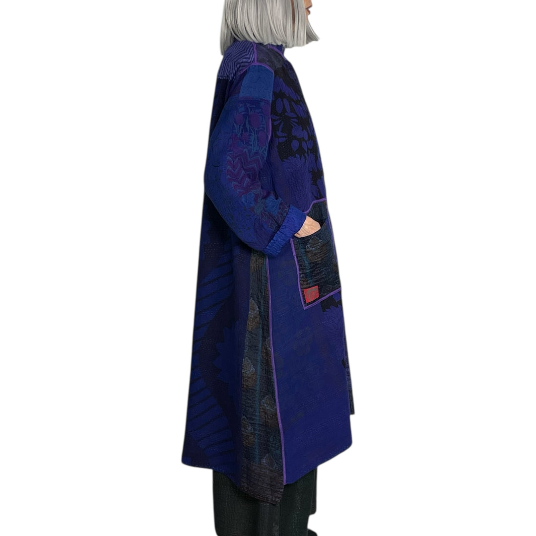 SILK JACCQUARD KAFTAN COAT
