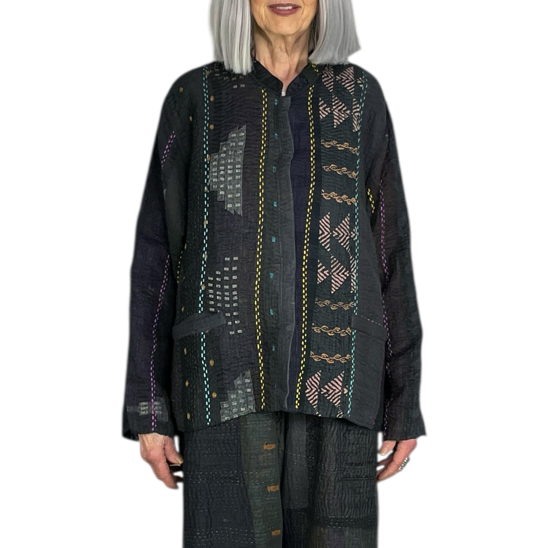 JEWEL WOVEN KAFTAN SHORT JACKET