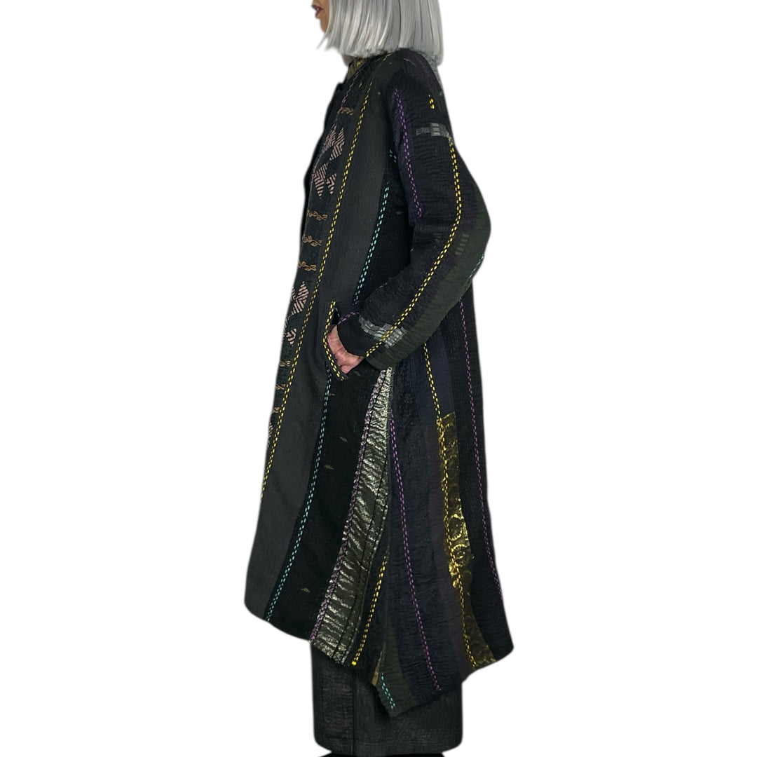 JEWEL WOVEN KAFTAN COAT