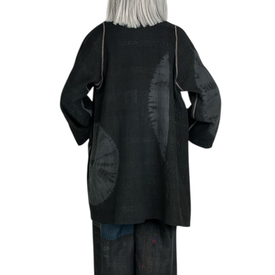 CIRCLE SHIBORI TIE DYE A-LINE JACKET