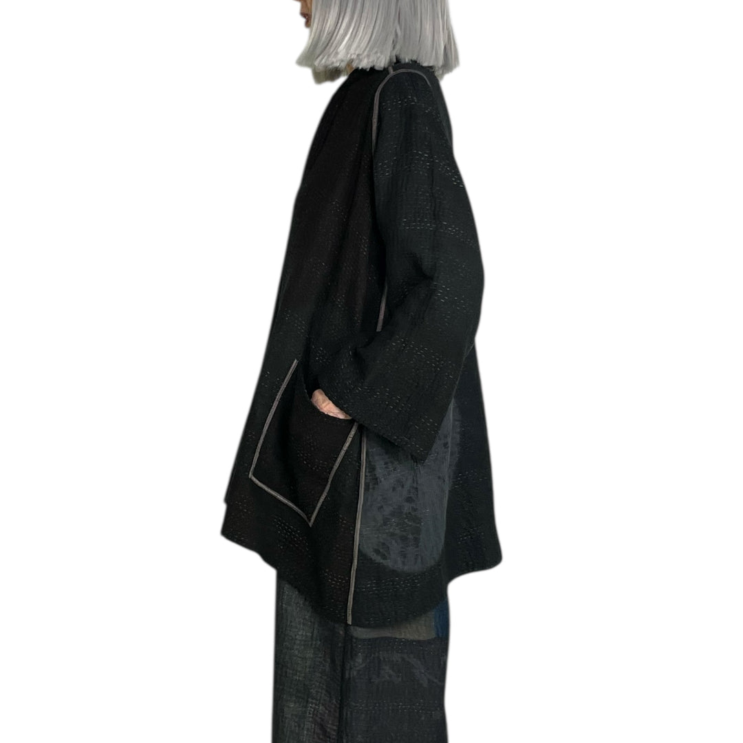CIRCLE SHIBORI TIE DYE A-LINE JACKET