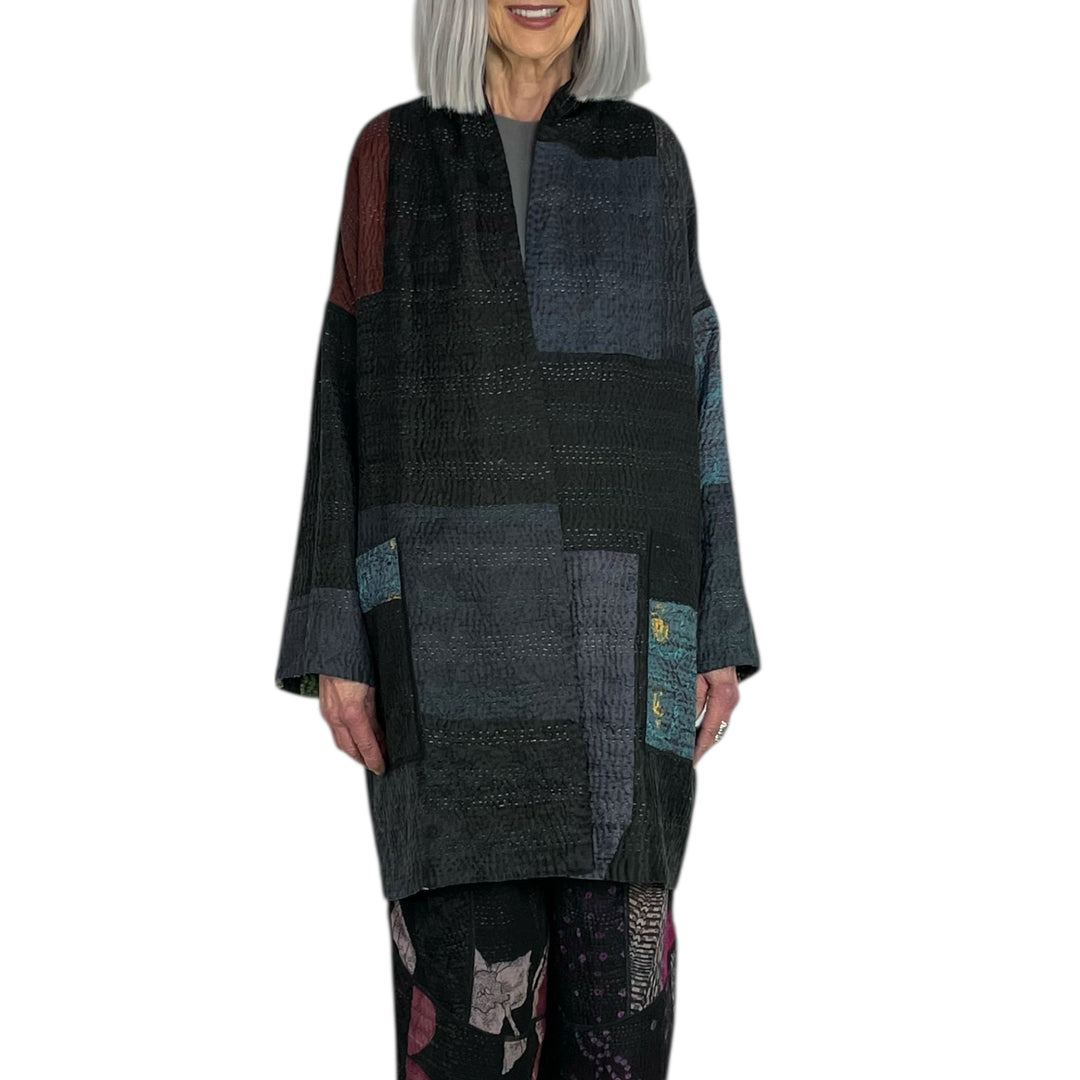 SILK JACQUARD HAORI JACKET