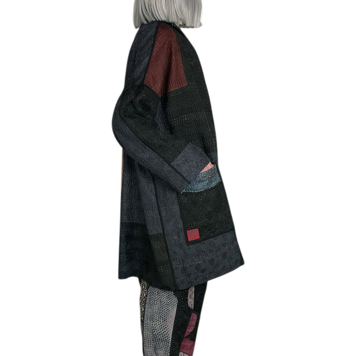 SILK JACQUARD HAORI JACKET