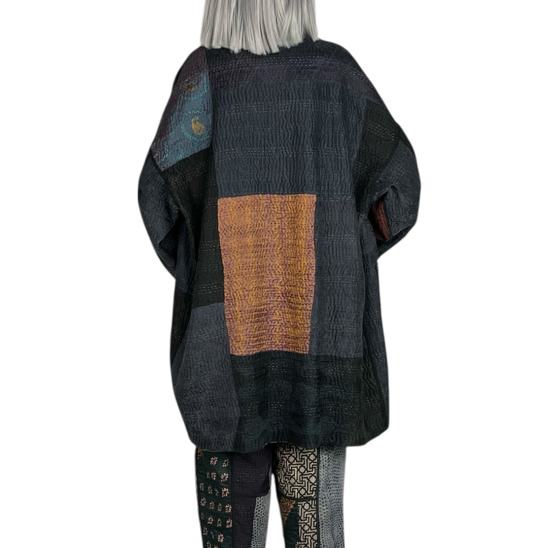 SILK JACQUARD HAORI JACKET