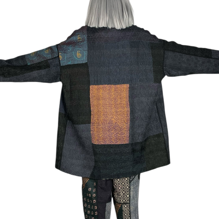 SILK JACQUARD HAORI JACKET