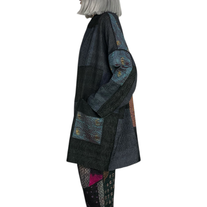 SILK JACQUARD HAORI JACKET