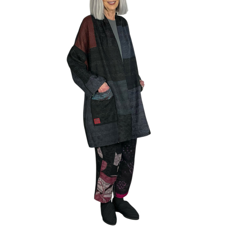 SILK JACQUARD HAORI JACKET