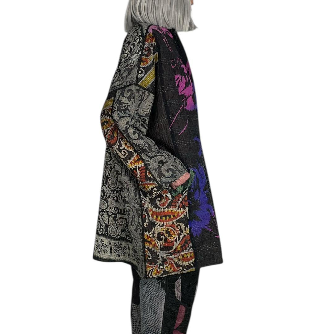 SILK JACQUARD HAORI JACKET