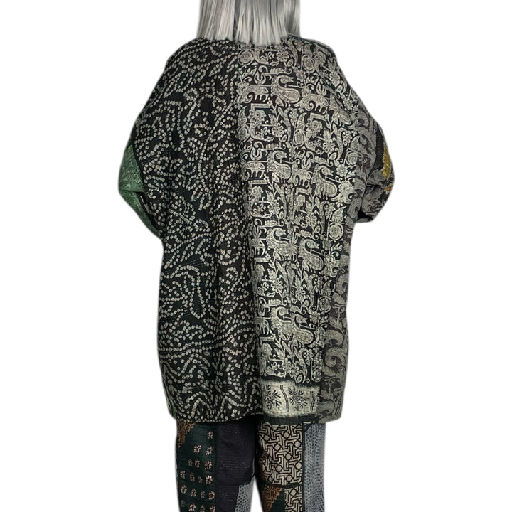 SILK JACQUARD HAORI JACKET