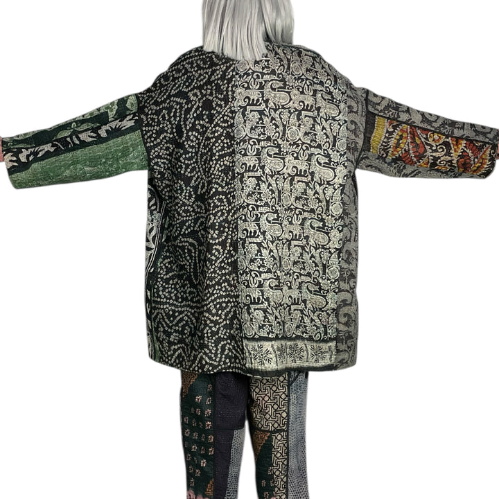 SILK JACQUARD HAORI JACKET