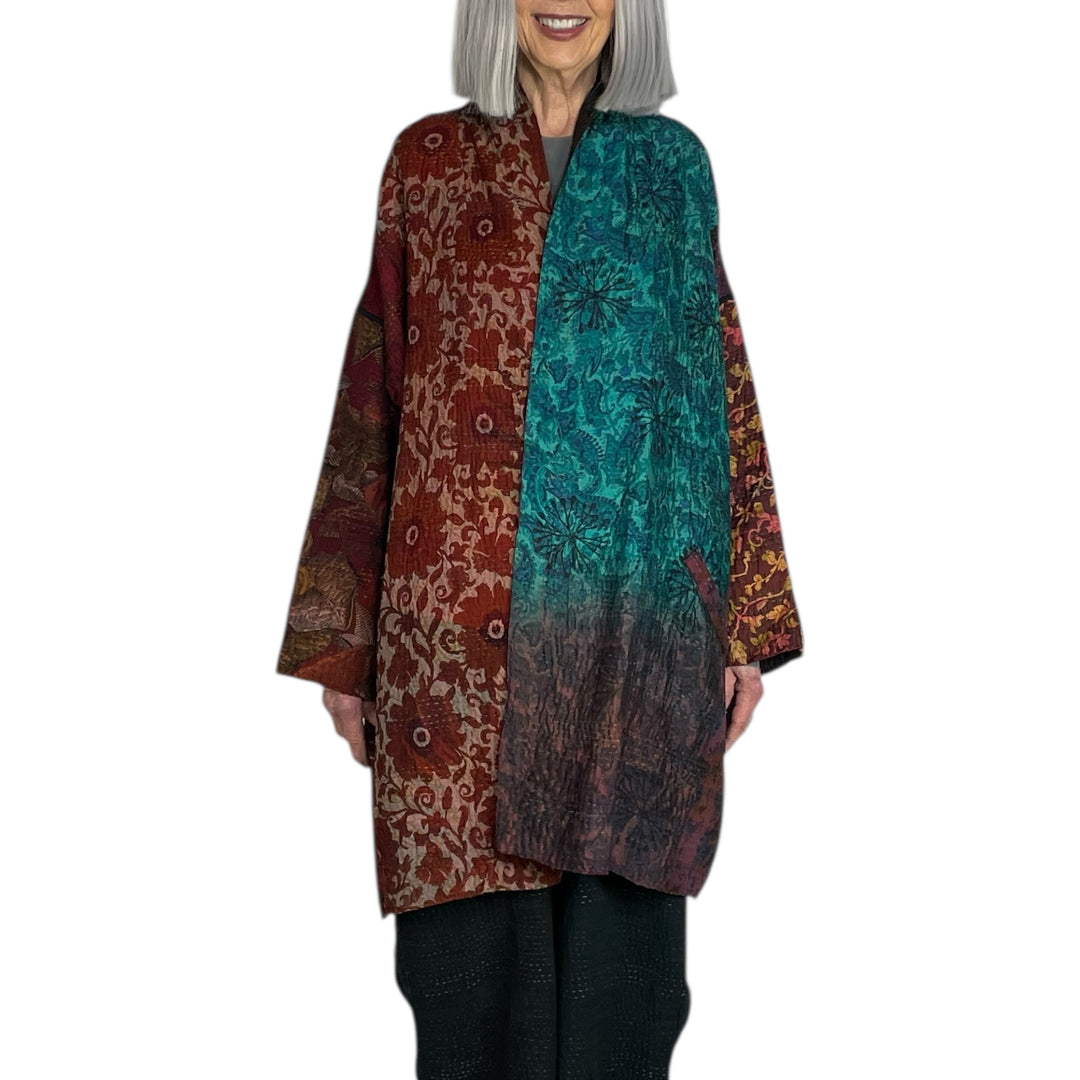 SILK JACQUARD HAORI JACKET