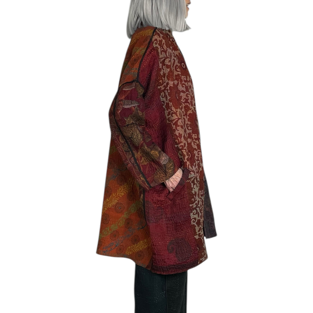 SILK JACQUARD HAORI JACKET