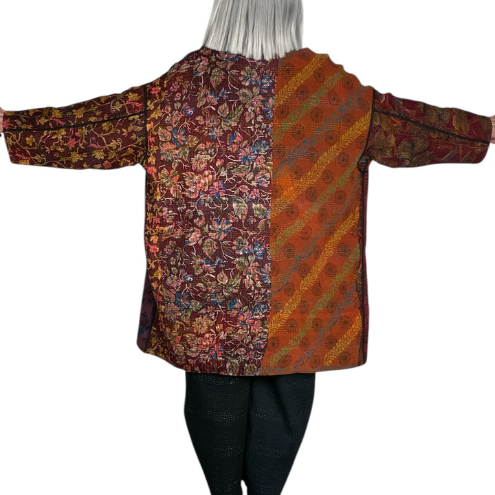 SILK JACQUARD HAORI JACKET