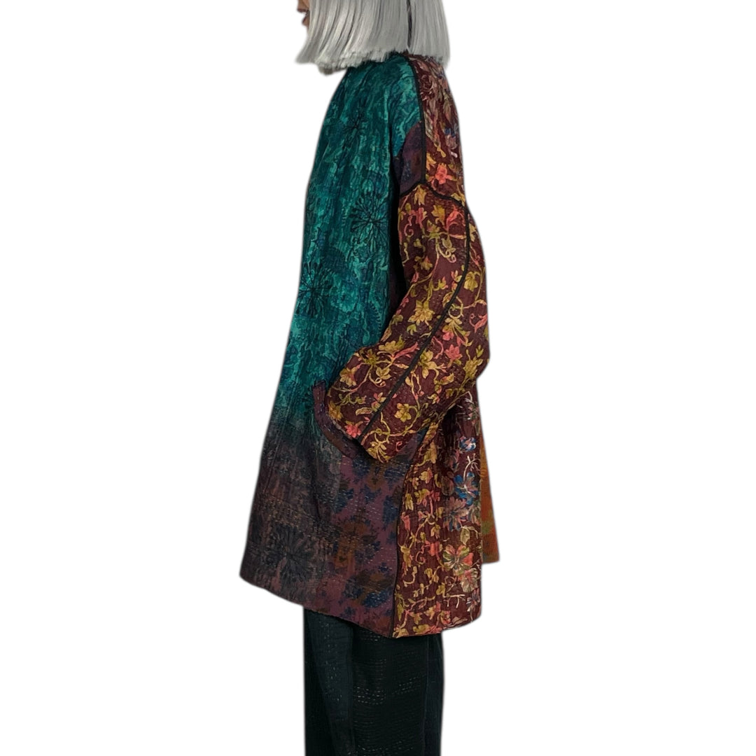 SILK JACQUARD HAORI JACKET