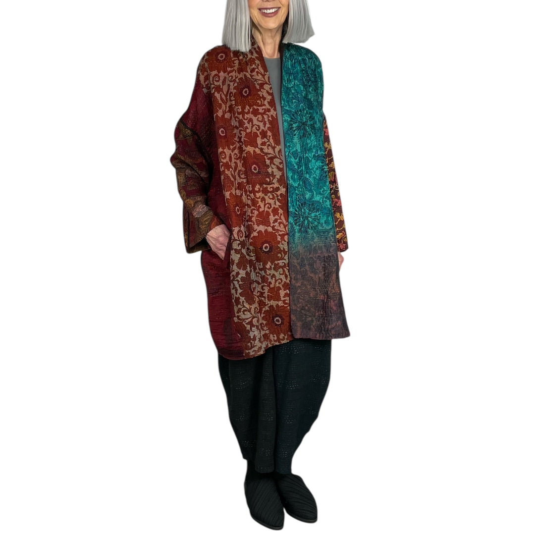 SILK JACQUARD HAORI JACKET