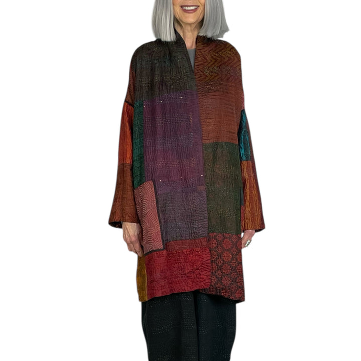 SILK JACQUARD HAORI JACKET