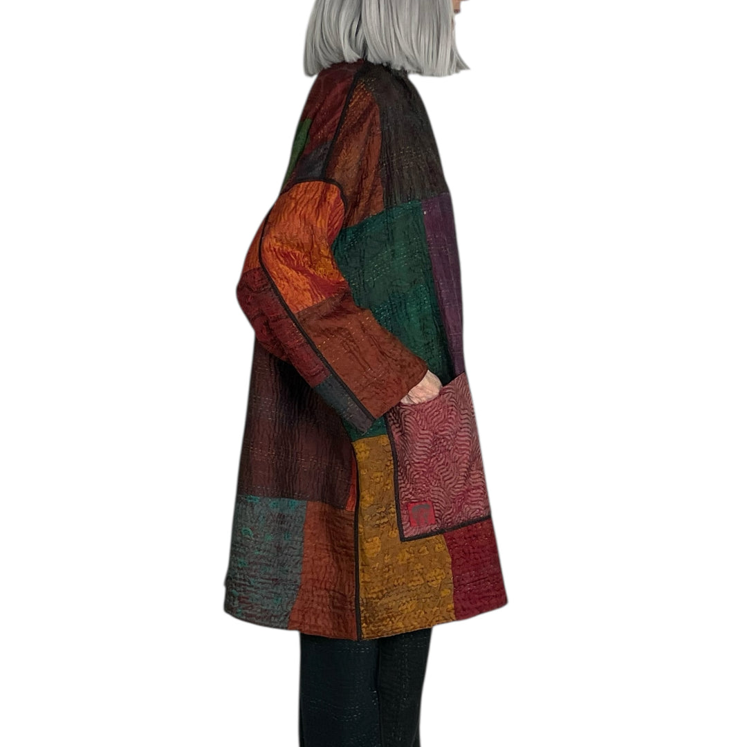 SILK JACQUARD HAORI JACKET