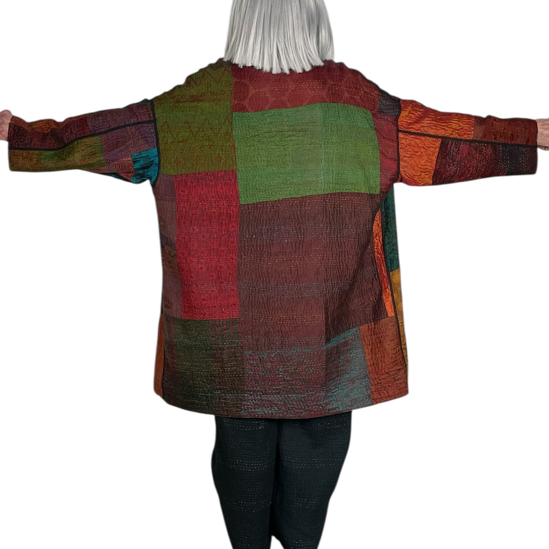 SILK JACQUARD HAORI JACKET
