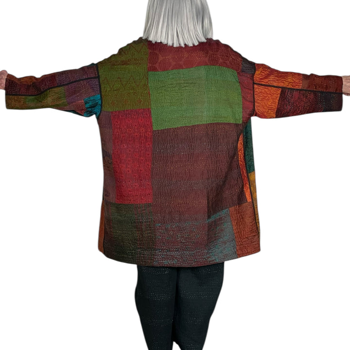 SILK JACQUARD HAORI JACKET