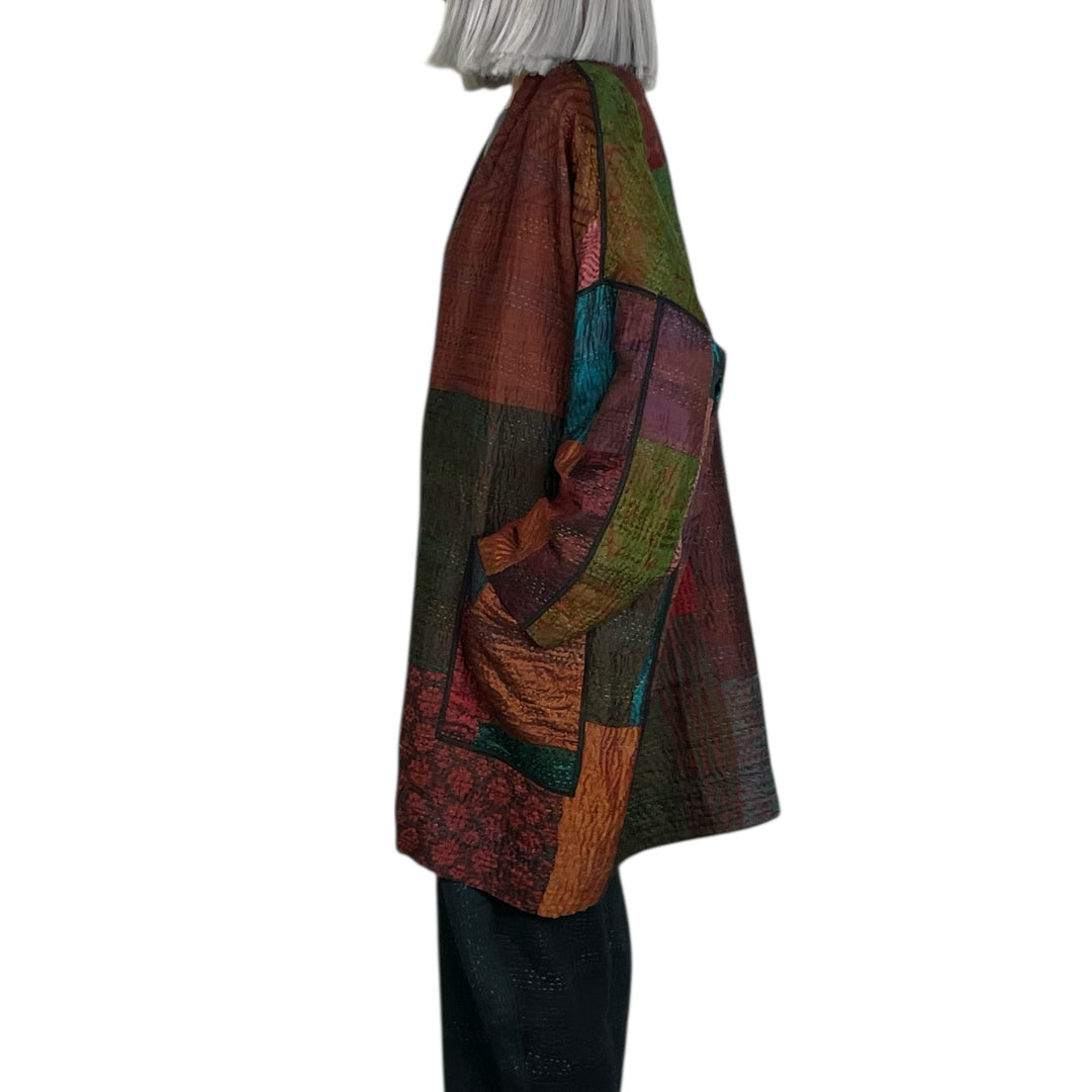 SILK JACQUARD HAORI JACKET