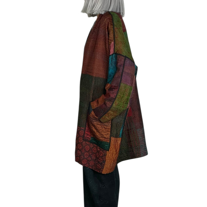 SILK JACQUARD HAORI JACKET