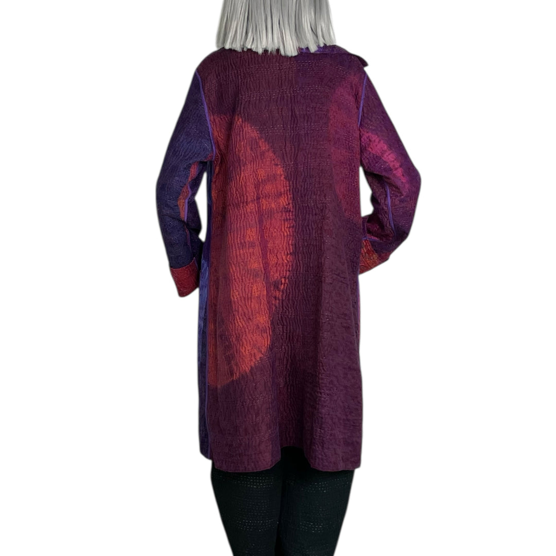 CIRCLE SHIBORI POCKET MEDIUM COAT