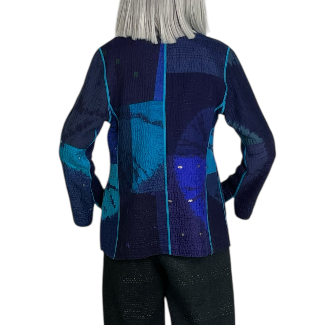 CIRCLE SHIBORI TIE DYE SHORT JACKET