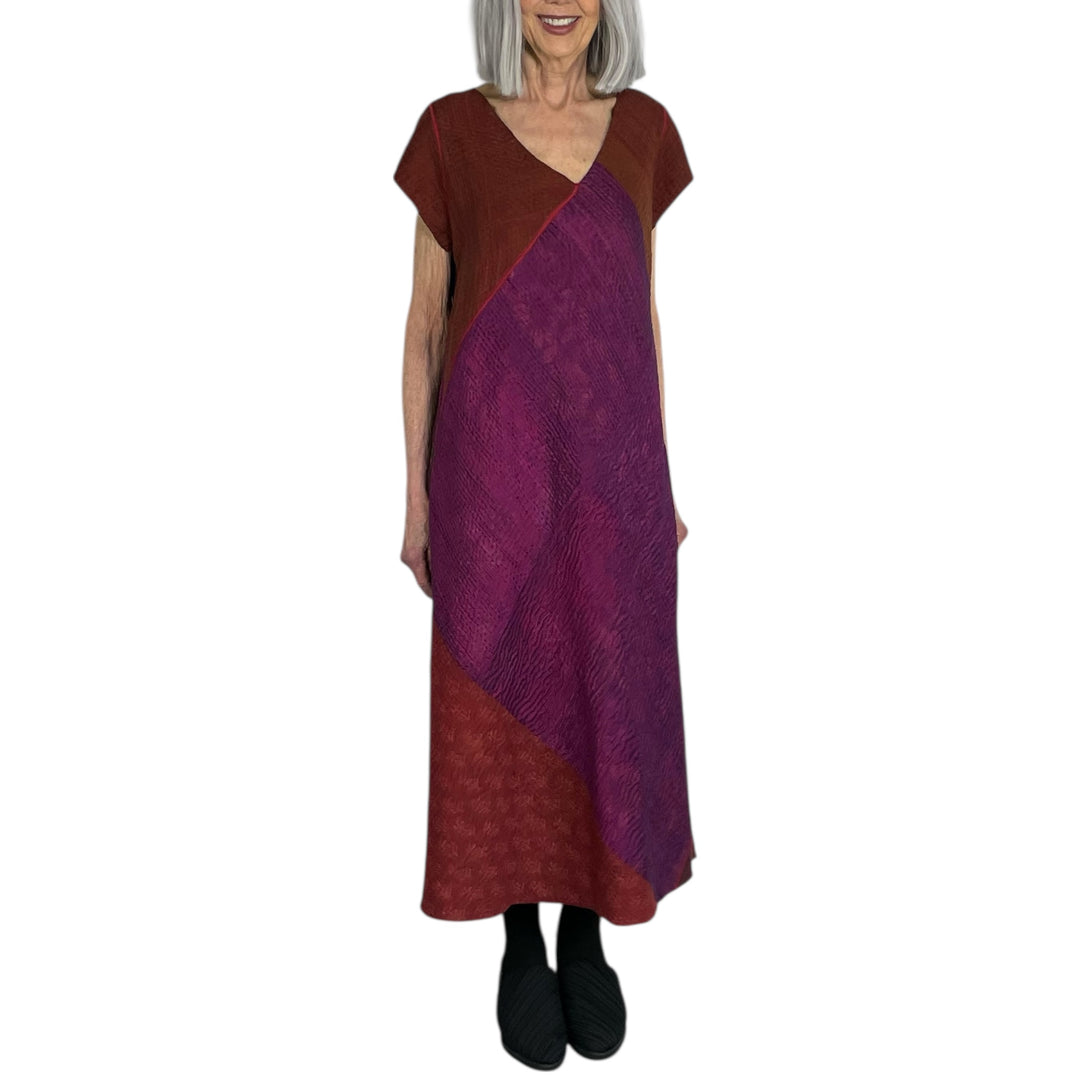 JEWEL WOVEN CAP SLEEVE DRESS