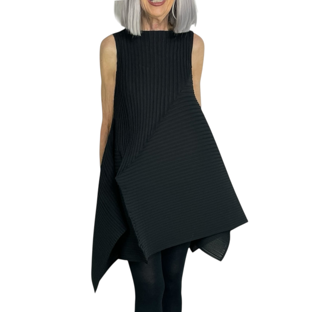 FOLD PLEATS TUNIC DRESS