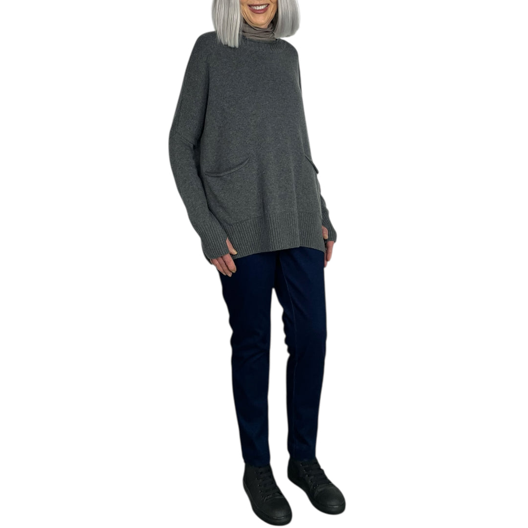 ROUND NECK KNIT PULLOVER