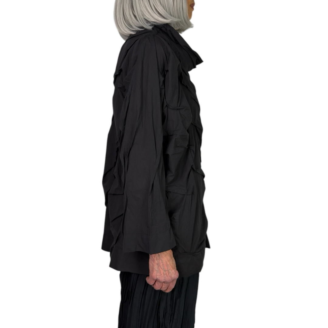 WAVY TUCK COWLNECK PULLOVER
