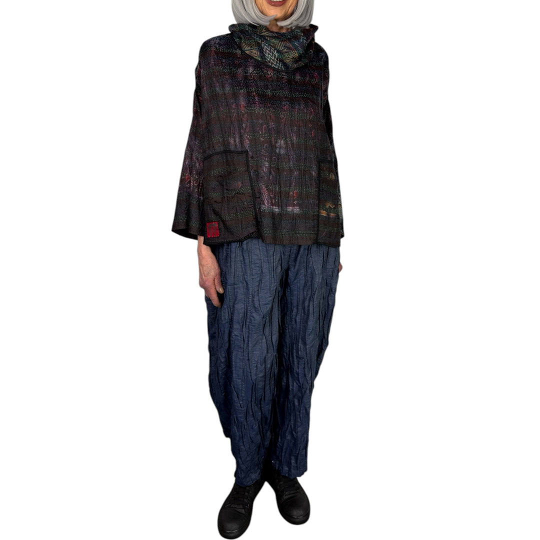 RANDOM TUCK DENIM BARREL PANT