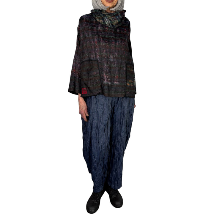 RANDOM TUCK DENIM BARREL PANT