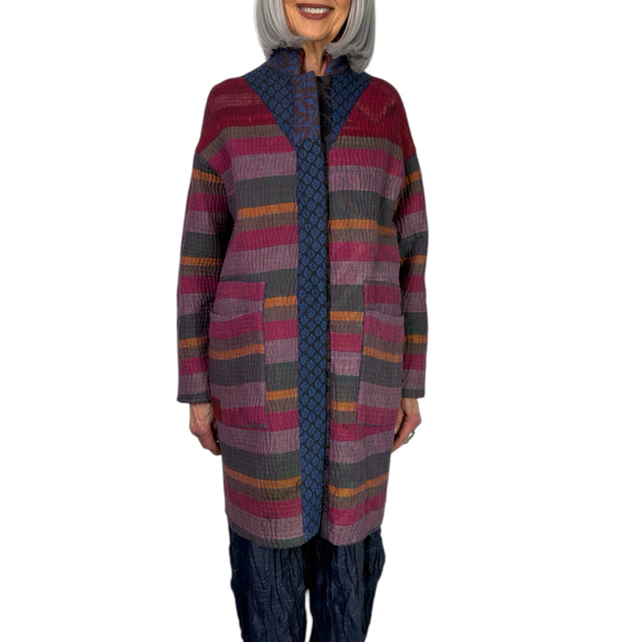 QUILTED LONG LINE JACKET