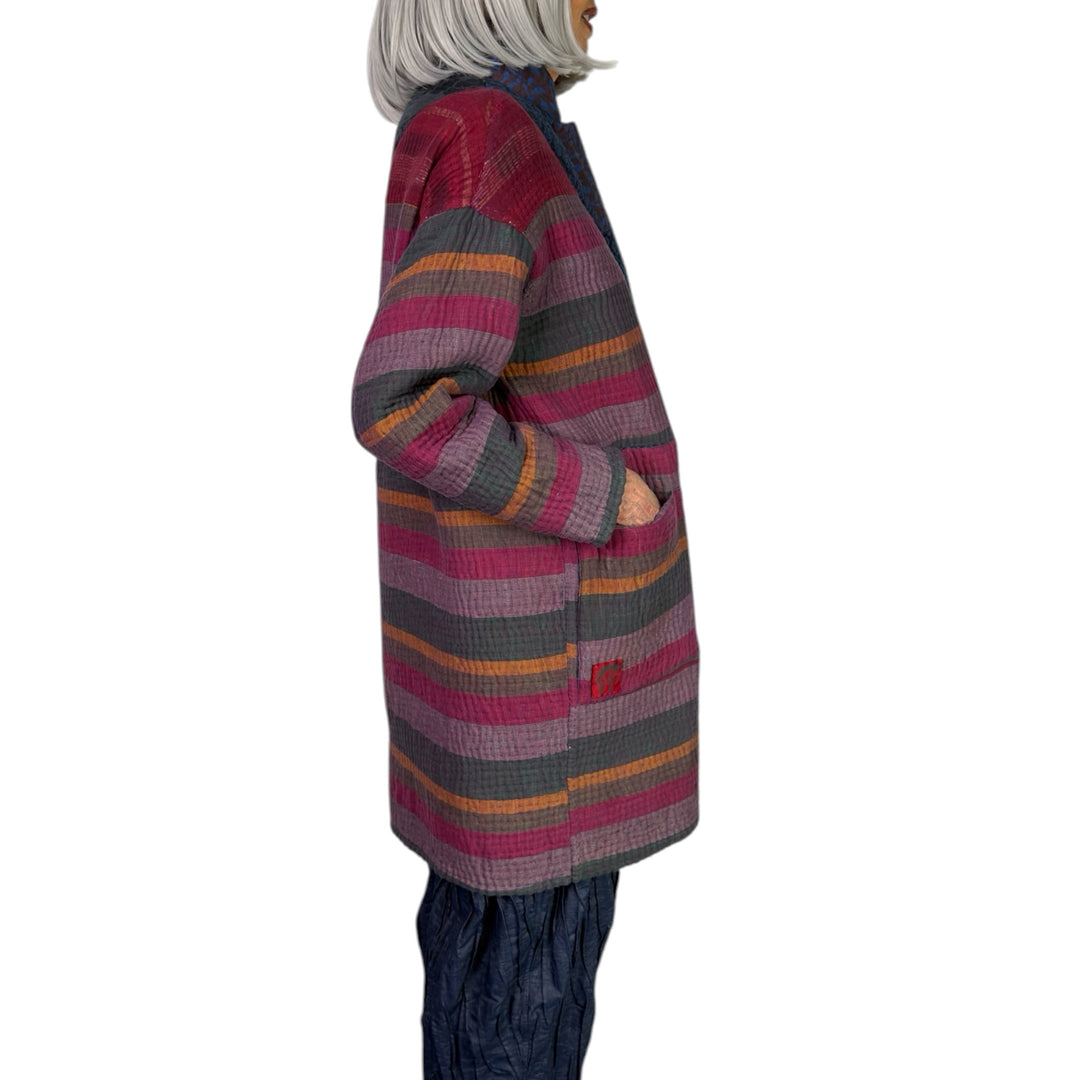 QUILTED LONG LINE JACKET