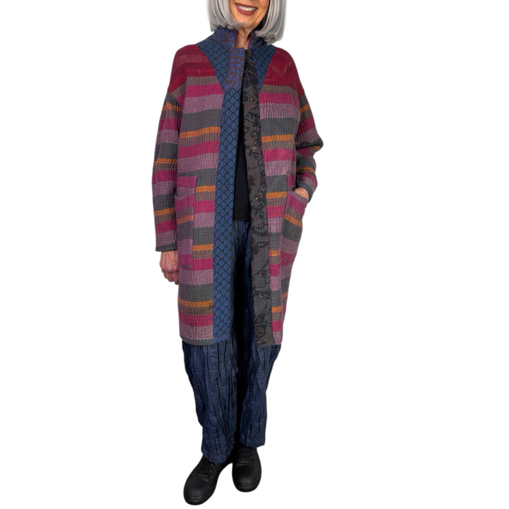 QUILTED LONG LINE JACKET