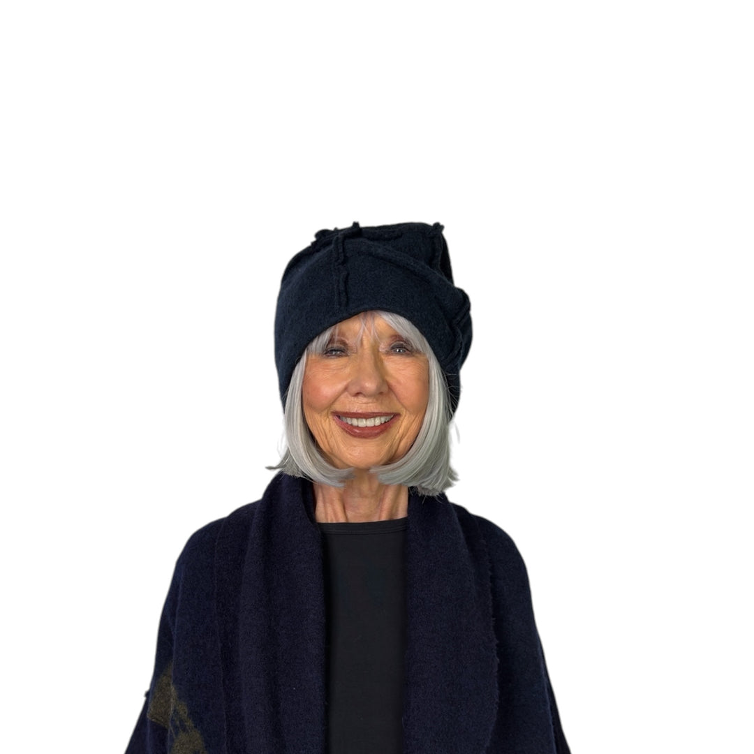 CIRCLE TIE DYE BW PATCHWORK HAT