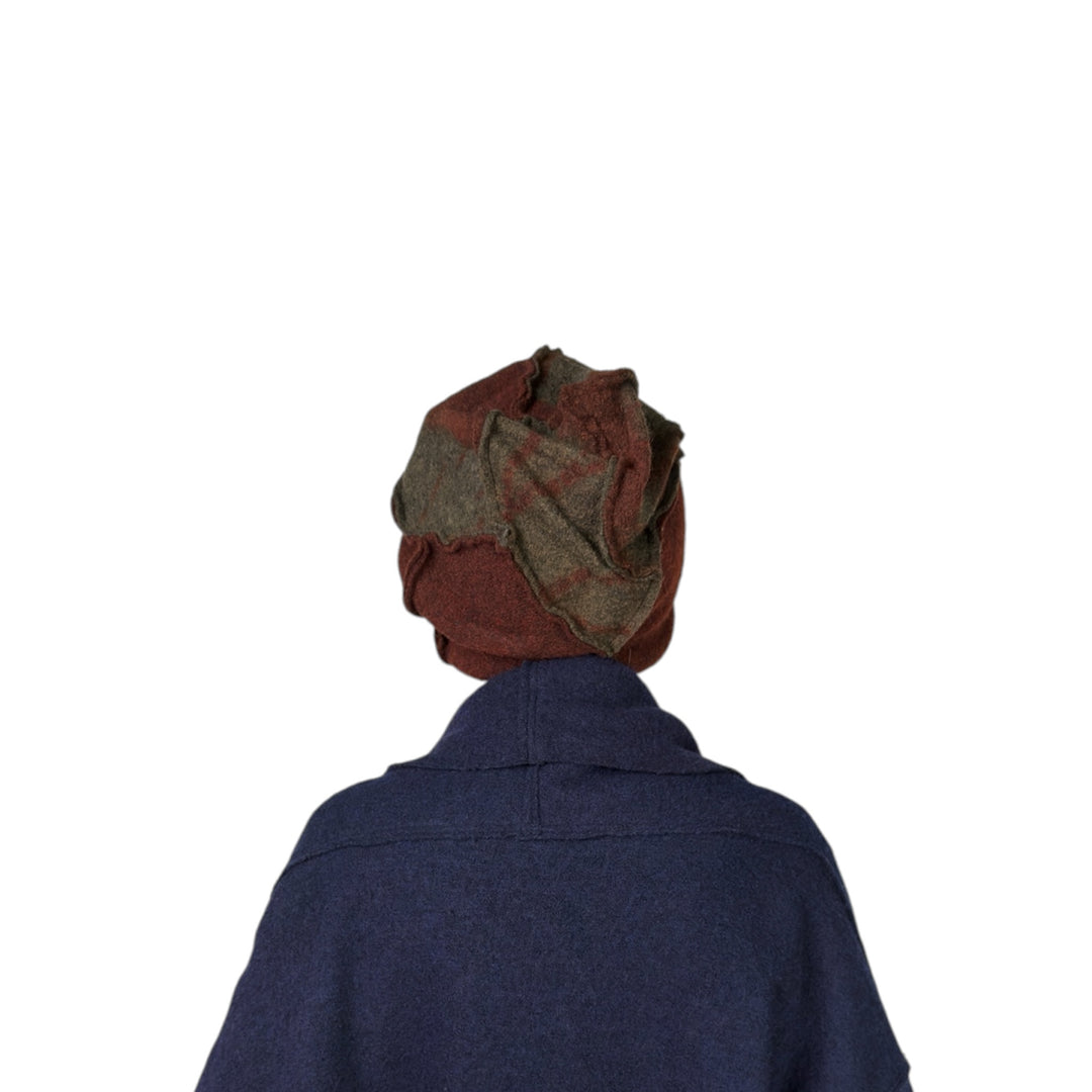 CIRCLE TIE DYE BW PATCHWORK HAT