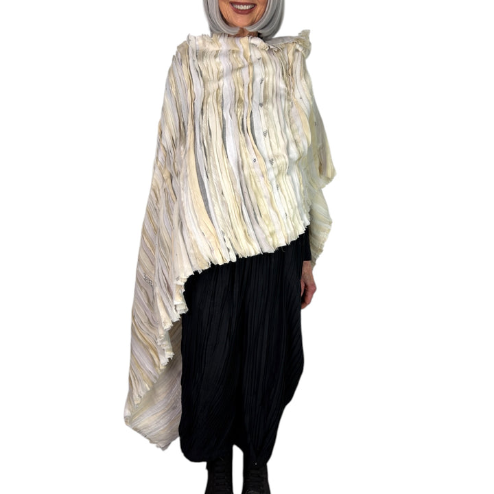 WAVY STRIPE SMALL SHAWL