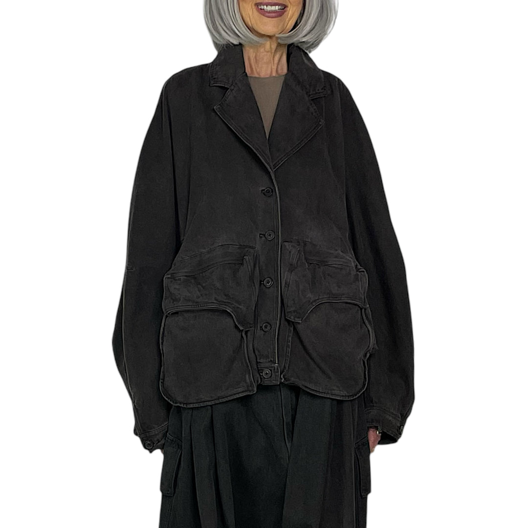 DOLMAN SLEEVE DENIM JACKET